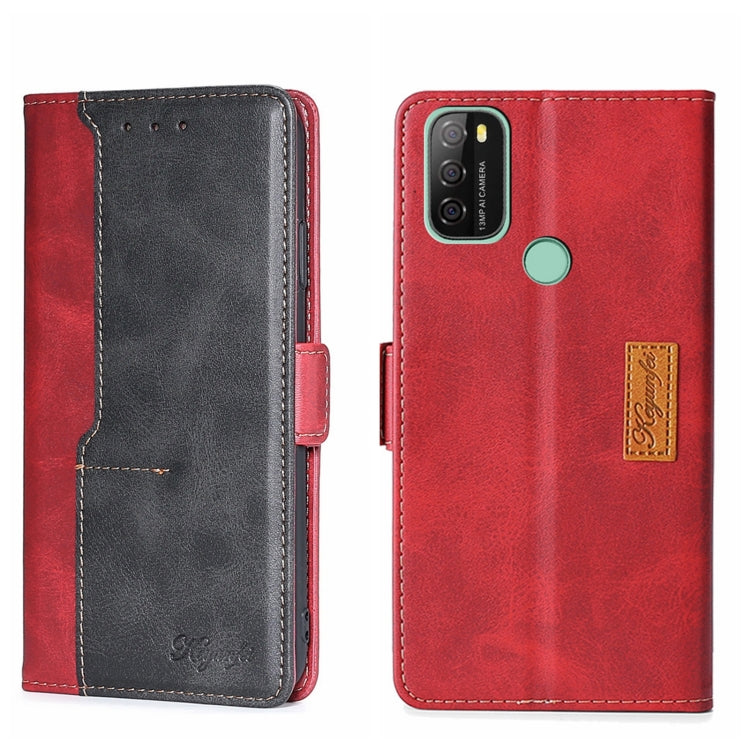 For Blackview A70 Contrast Color Side Buckle Leather Phone Case