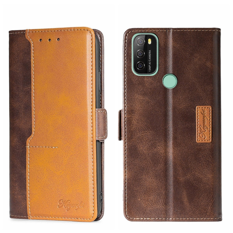 For Blackview A70 Contrast Color Side Buckle Leather Phone Case