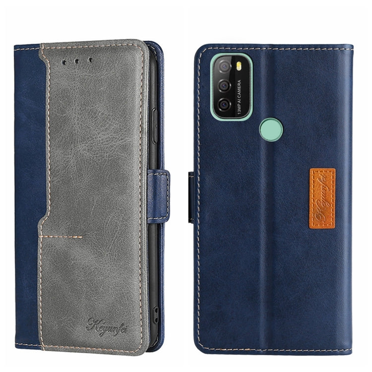 For Blackview A70 Contrast Color Side Buckle Leather Phone Case