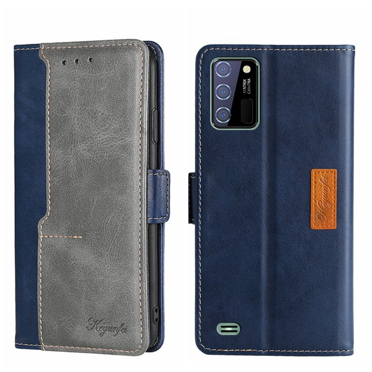 For OUKITEL C25 Contrast Color Side Buckle Leather Phone Case