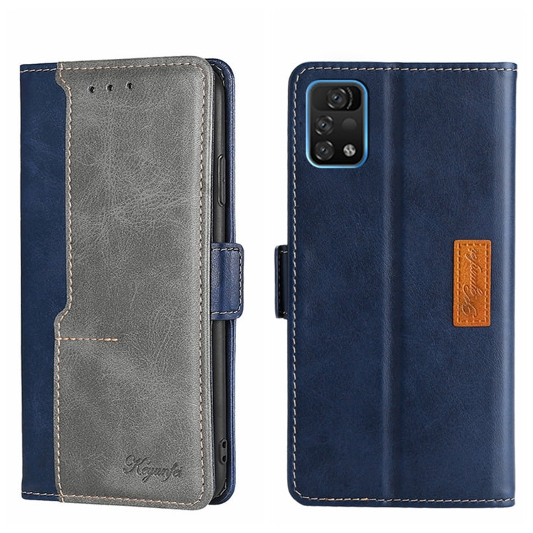For UMIDIGI A11 Pro Max Contrast Color Side Buckle Leather Phone Case