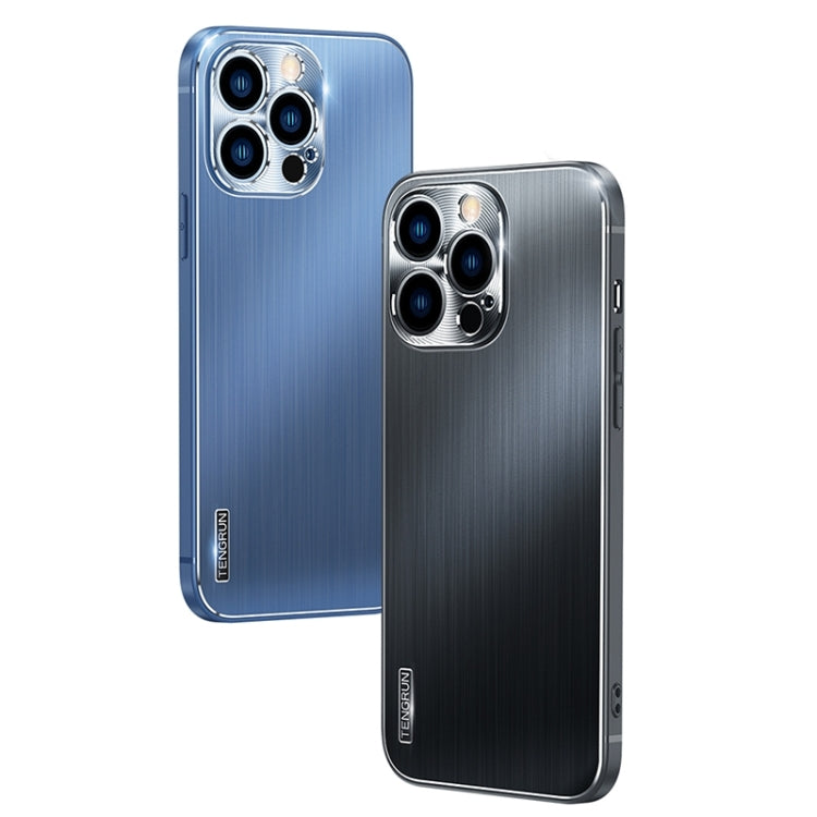 For iPhone 14 Brushed Texture Shockproof Phone Case