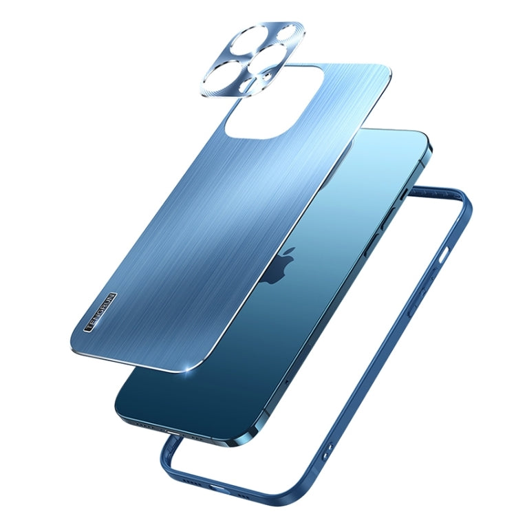 For iPhone 14 Pro Max Brushed Texture Shockproof Phone Case