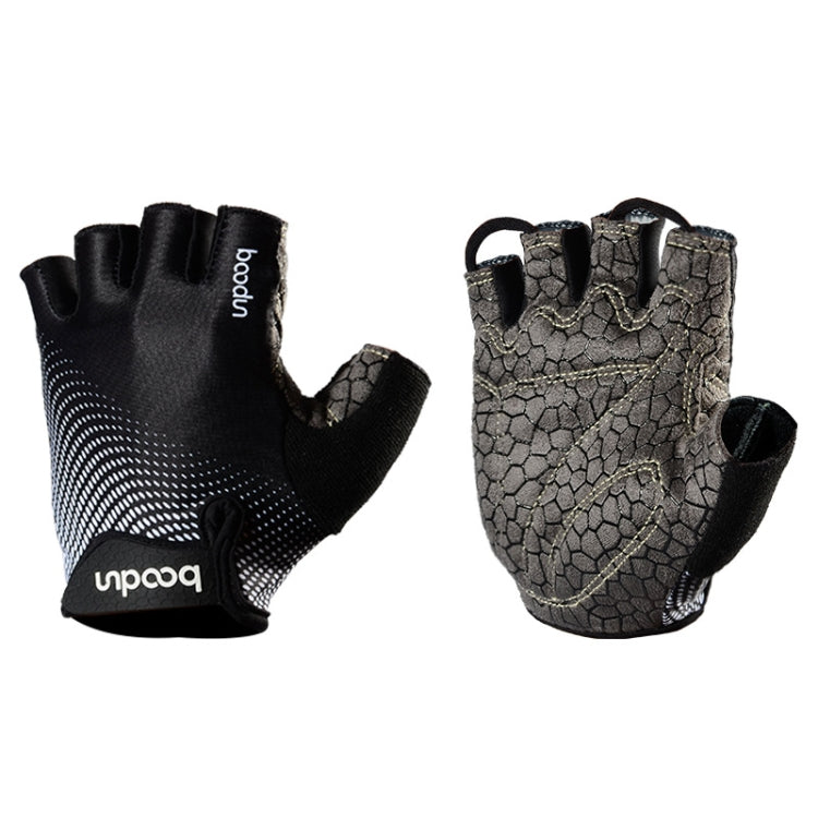 BOODUN 1096 Non-slip Wear-resistant Breathable Fitness Sports Silicone Gloves, Size:M