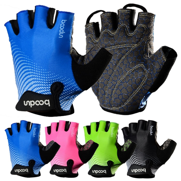 BOODUN 1096 Non-slip Wear-resistant Breathable Fitness Sports Silicone Gloves, Size:M