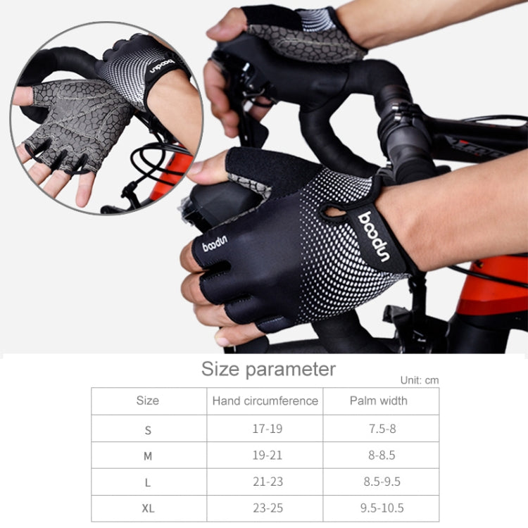BOODUN 1096 Non-slip Wear-resistant Breathable Fitness Sports Silicone Gloves, Size:M