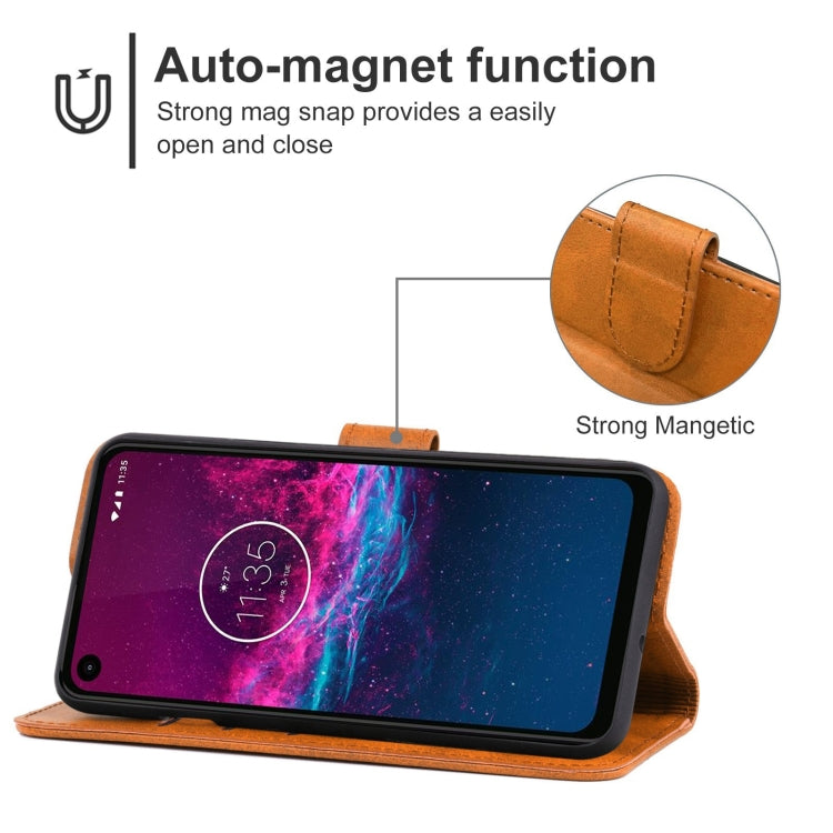 For Motorola One Action Leather Phone Case