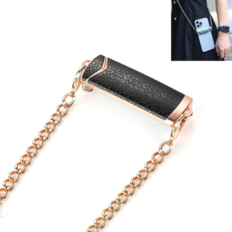 1.2M Alloy PU Mobile Phone Back Clip Chain for Phone Width 66mm-89mm