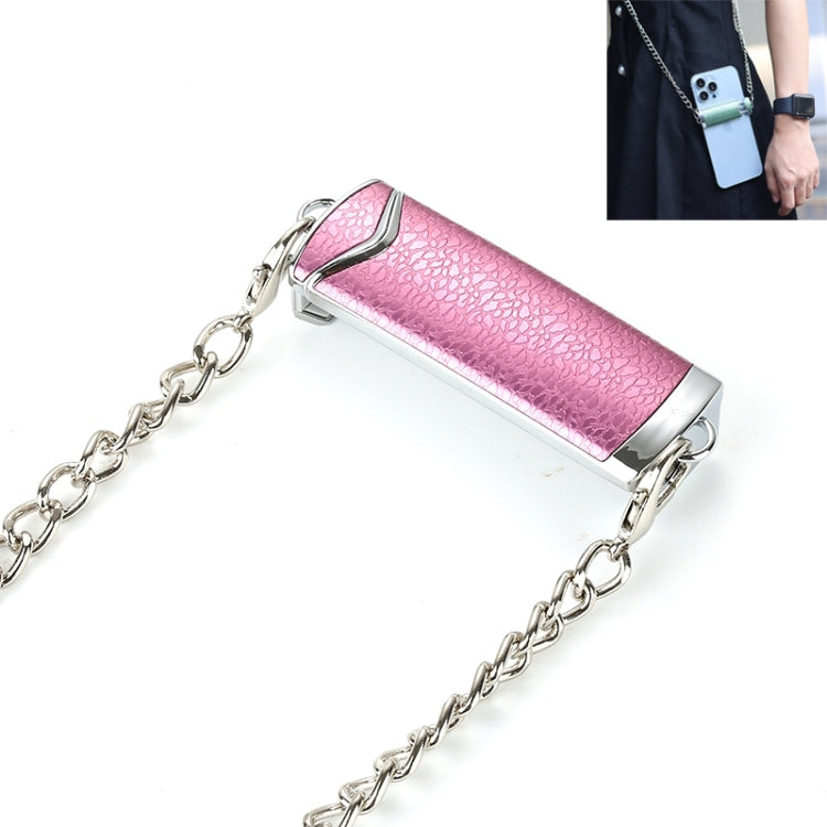 1.2M Alloy PU Mobile Phone Back Clip Chain for Phone Width 66mm-89mm