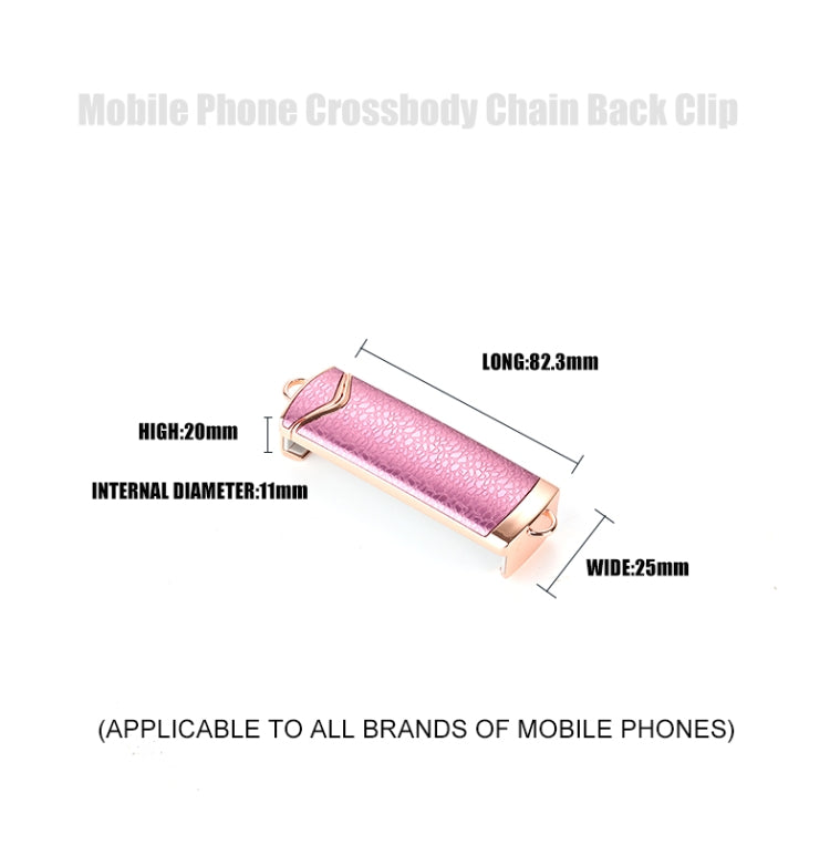1.2M Alloy PU Mobile Phone Back Clip Chain for Phone Width 66mm-89mm