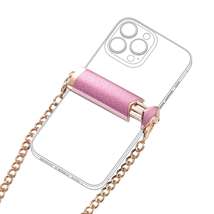 1.2M Alloy PU Mobile Phone Back Clip Chain for Phone Width 66mm-89mm