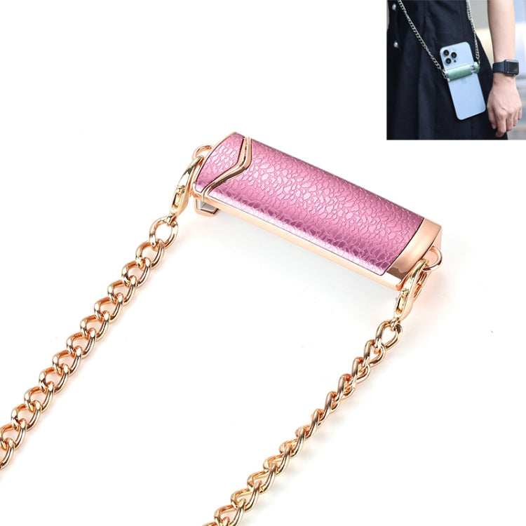 1.3M Alloy PU Mobile Phone Back Clip Chain for Phone Width 66mm-89mm