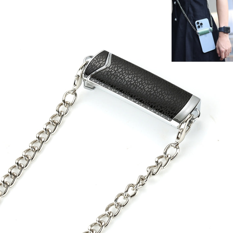 1.3M Alloy PU Mobile Phone Back Clip Chain for Phone Width 66mm-89mm