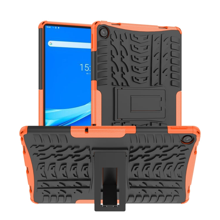 For Lenovo Tab M10 Plus 10.6 3rd Gen 2022 Tire Texture TPU+PC Shockproof Case with Holder