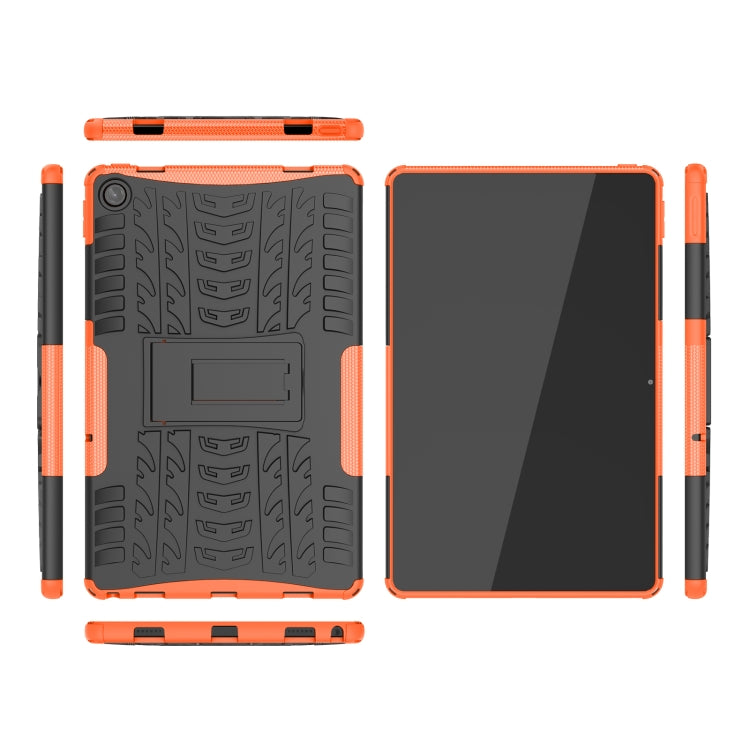 For Lenovo Tab M10 Plus 10.6 3rd Gen 2022 Tire Texture TPU+PC Shockproof Case with Holder