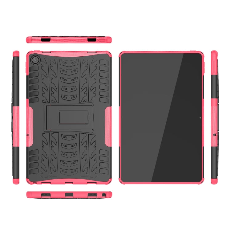 For Lenovo Tab M10 Plus 10.6 3rd Gen 2022 Tire Texture TPU+PC Shockproof Case with Holder