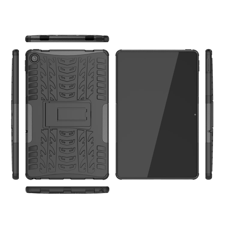 For Lenovo Tab M10 Plus 10.6 3rd Gen 2022 Tire Texture TPU+PC Shockproof Case with Holder