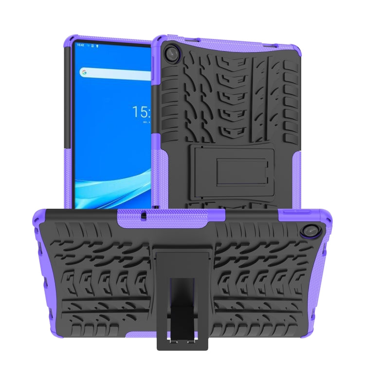 For Lenovo Tab M10 Plus 10.6 3rd Gen 2022 Tire Texture TPU+PC Shockproof Case with Holder