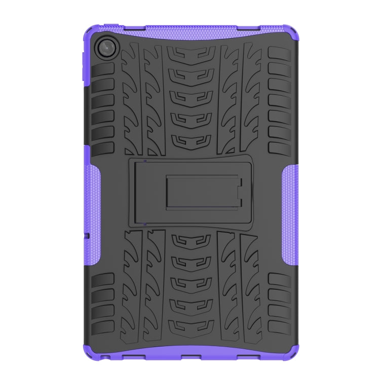 For Lenovo Tab M10 Plus 10.6 3rd Gen 2022 Tire Texture TPU+PC Shockproof Case with Holder