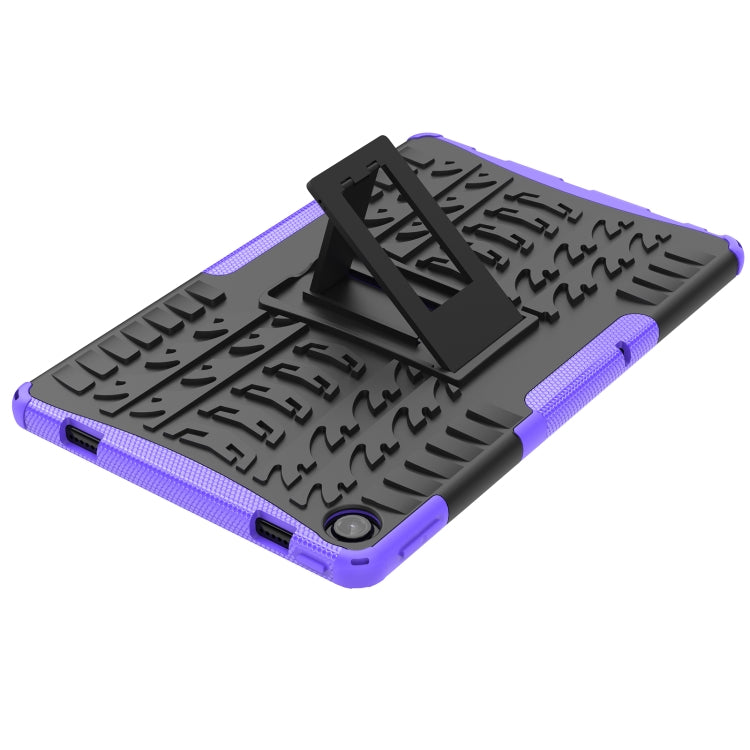 For Lenovo Tab M10 Plus 10.6 3rd Gen 2022 Tire Texture TPU+PC Shockproof Case with Holder