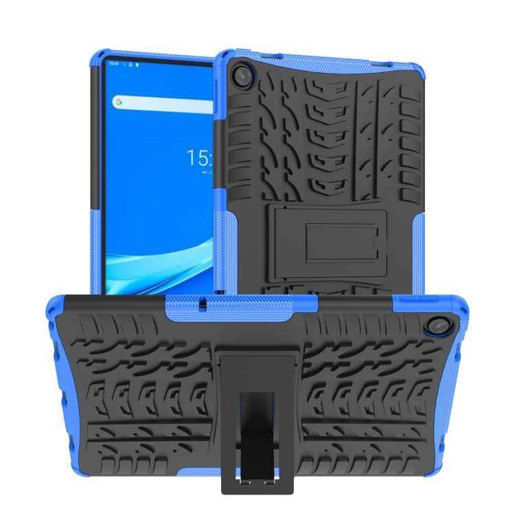 For Lenovo Tab M10 Plus 10.6 3rd Gen 2022 Tire Texture TPU+PC Shockproof Case with Holder