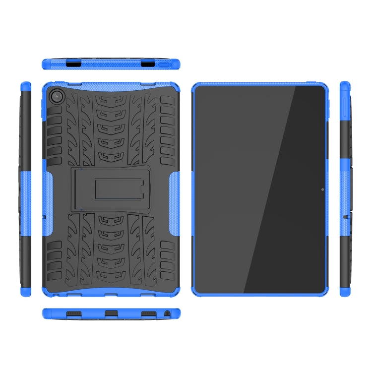 For Lenovo Tab M10 Plus 10.6 3rd Gen 2022 Tire Texture TPU+PC Shockproof Case with Holder