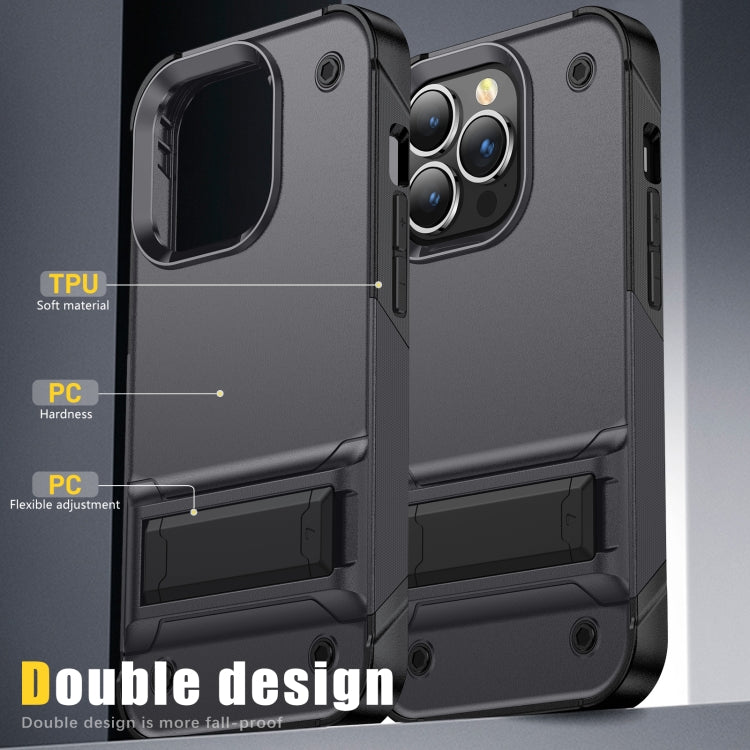 For iPhone 14 PC + TPU Shockproof Phone Case with Holder