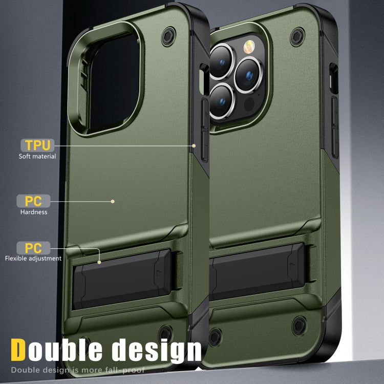 For iPhone 14 PC + TPU Shockproof Phone Case with Holder