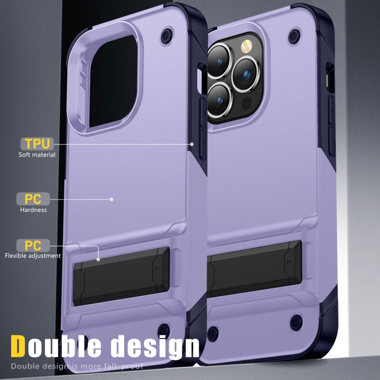 For iPhone 14 PC + TPU Shockproof Phone Case with Holder