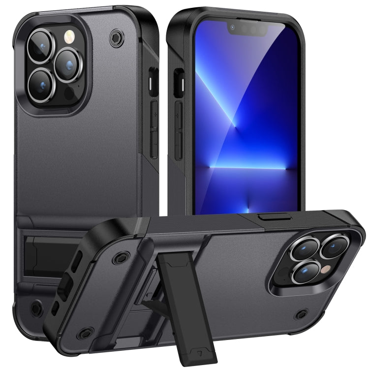 PC + TPU Shockproof Phone Case with Holder For iPhone 14 Pro Max