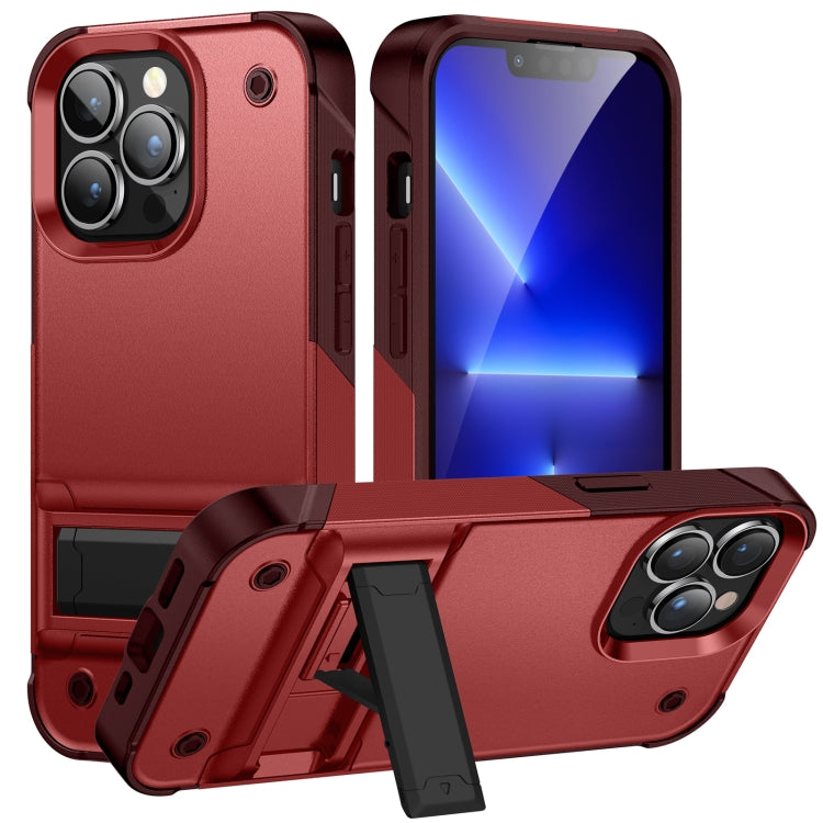 PC + TPU Shockproof Phone Case with Holder For iPhone 14 Pro Max