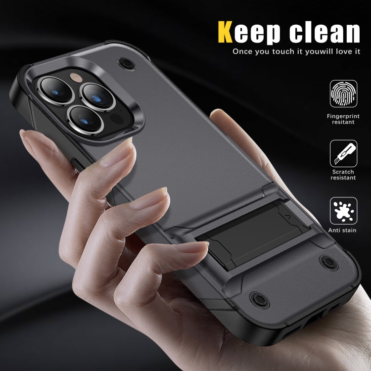 PC + TPU Shockproof Phone Case with Holder For iPhone 14 Max