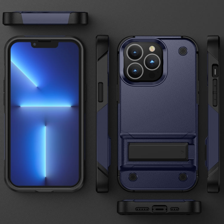 PC + TPU Shockproof Phone Case with Holder For iPhone 14 Max