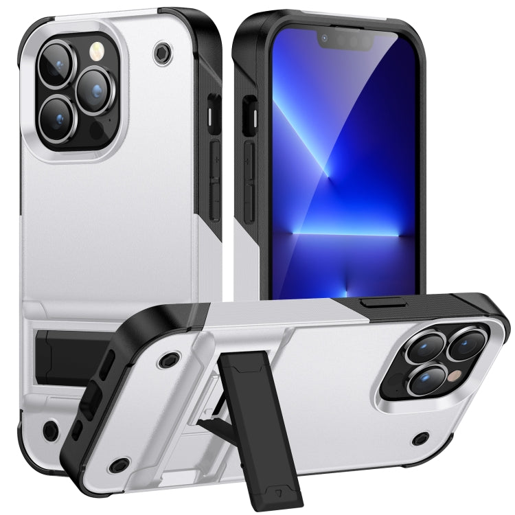 PC + TPU Shockproof Phone Case with Holder For iPhone 14 Pro