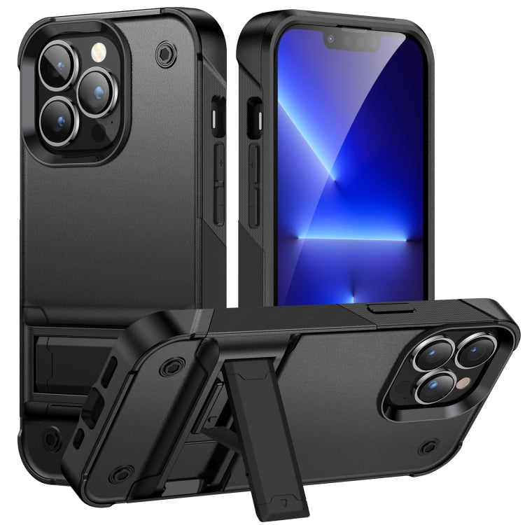 PC + TPU Shockproof Phone Case with Holder For iPhone 14 Pro