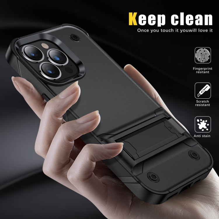 PC + TPU Shockproof Phone Case with Holder For iPhone 14 Pro
