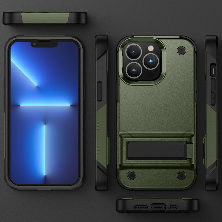 PC + TPU Shockproof Phone Case with Holder For iPhone 14 Pro