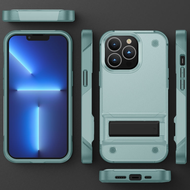 PC + TPU Shockproof Phone Case with Holder For iPhone 14 Pro