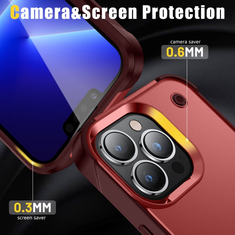 PC + TPU Shockproof Phone Case with Holder For iPhone 14 Pro