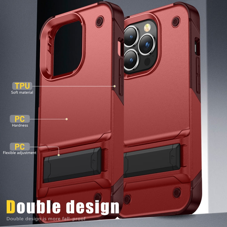 PC + TPU Shockproof Phone Case with Holder For iPhone 14 Pro