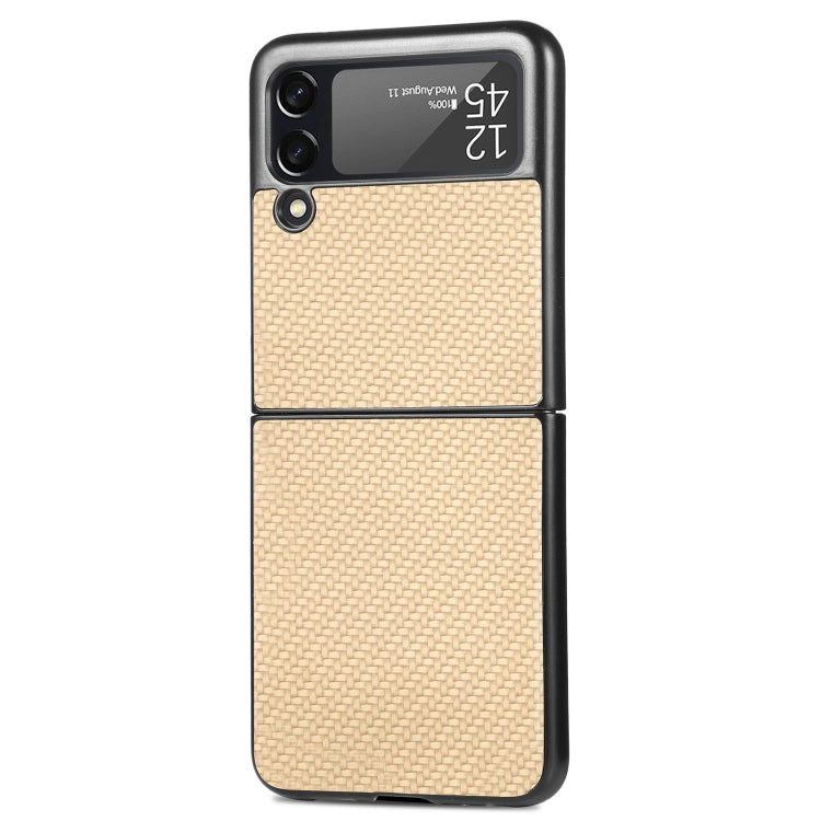For Samsung Galaxy Z Flip4 Fiber Texture Fold Shockproof Phone Case