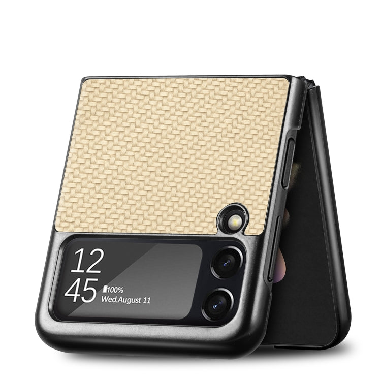 For Samsung Galaxy Z Flip4 Fiber Texture Fold Shockproof Phone Case