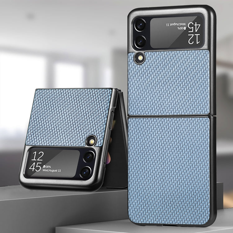 For Samsung Galaxy Z Flip4 Fiber Texture Fold Shockproof Phone Case