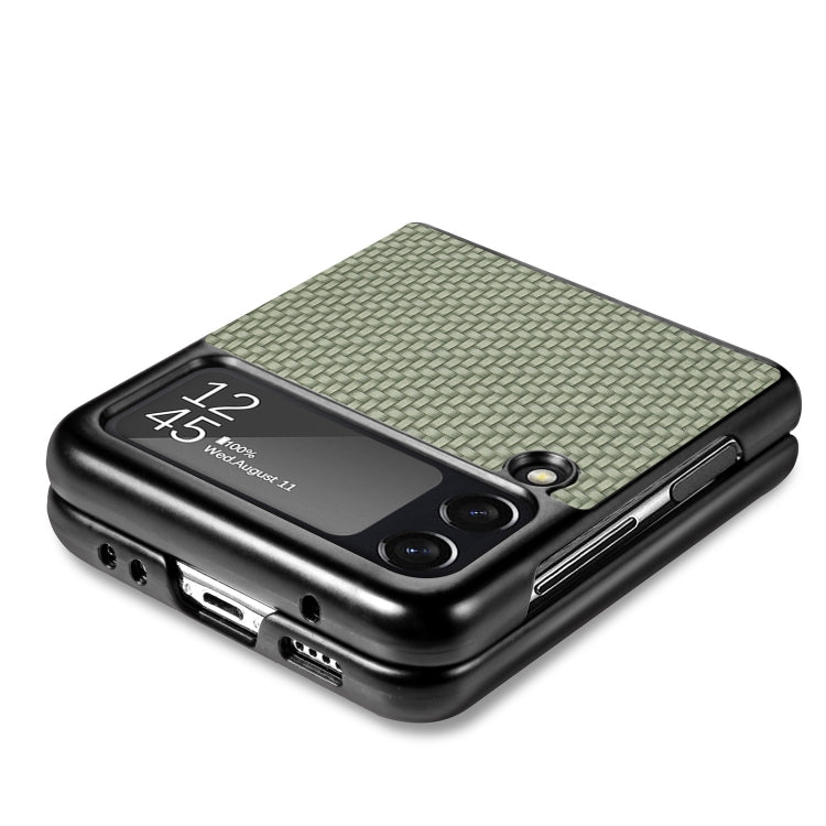 For Samsung Galaxy Z Flip4 Fiber Texture Fold Shockproof Phone Case