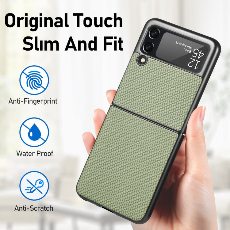 For Samsung Galaxy Z Flip4 Fiber Texture Fold Shockproof Phone Case