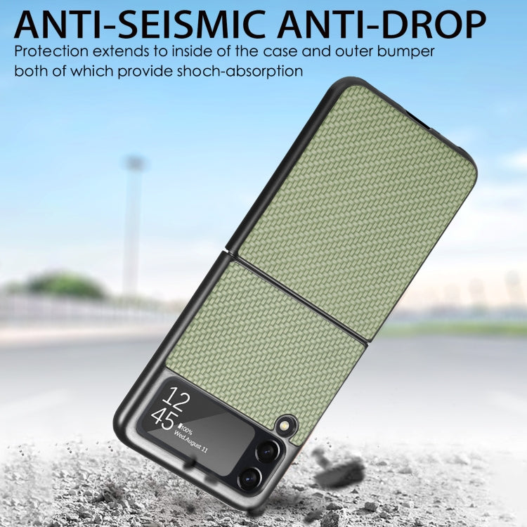 For Samsung Galaxy Z Flip4 Fiber Texture Fold Shockproof Phone Case