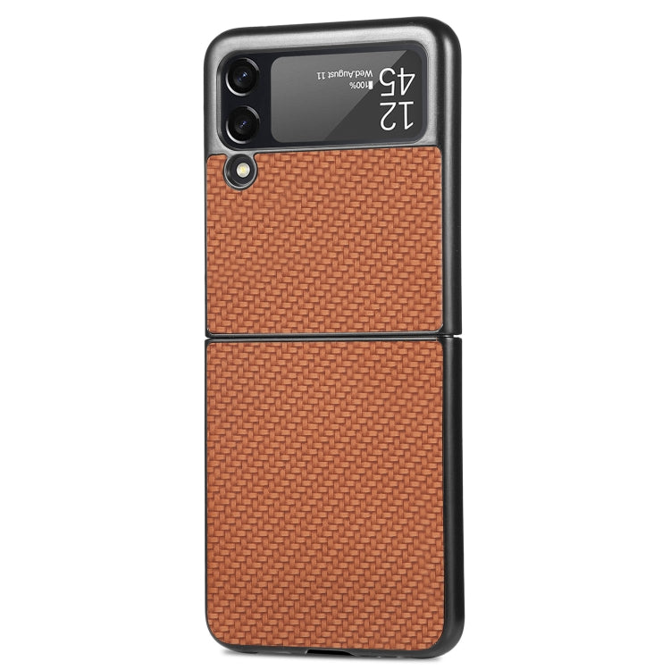 For Samsung Galaxy Z Flip4 Fiber Texture Fold Shockproof Phone Case