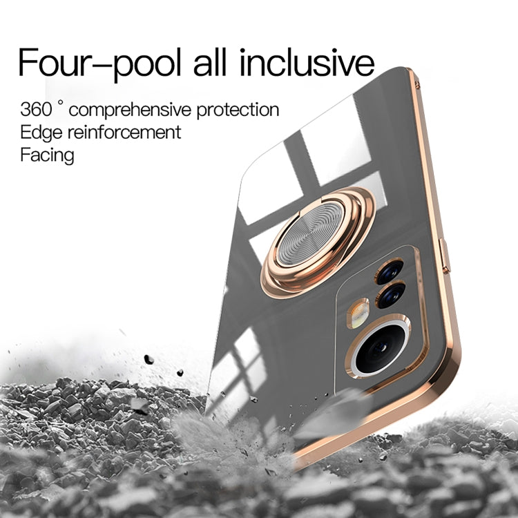 For Xiaomi 12 Lite 6D Electroplating Astronaut Ring Kickstand Phone Case