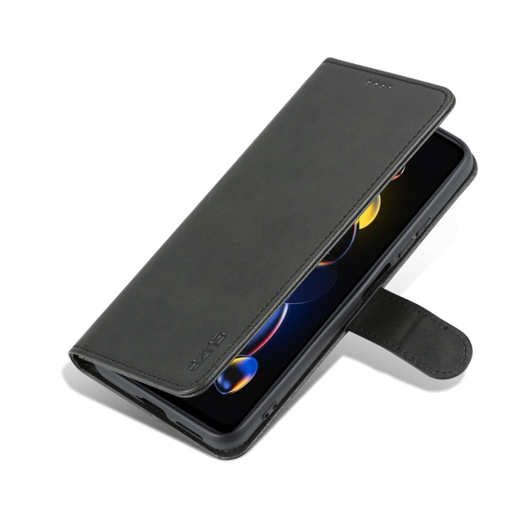 For Xiaomi Redmi Note 11T Pro/POCO X4 GT AZNS Skin Feel Calf Texture Flip Leather Phone Case