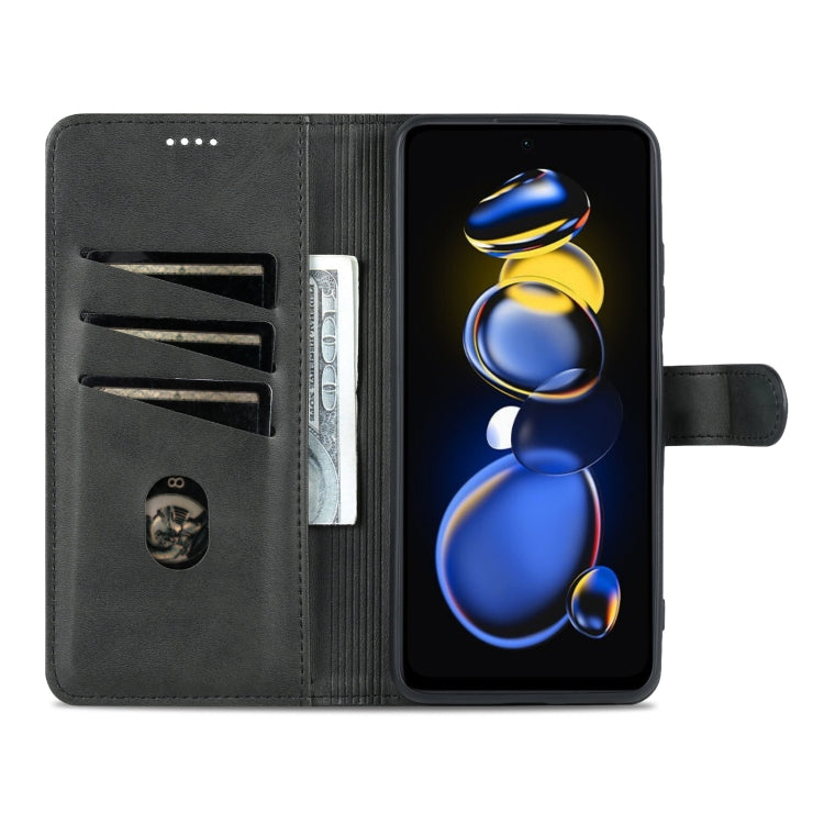 For Xiaomi Redmi Note 11T Pro/POCO X4 GT AZNS Skin Feel Calf Texture Flip Leather Phone Case